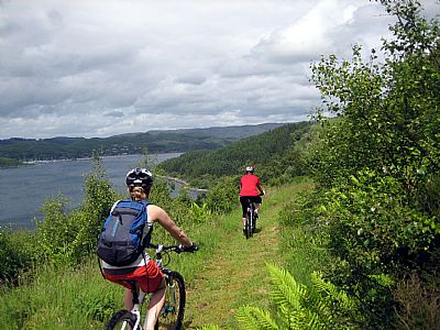 cycle trail with views of loch craignish